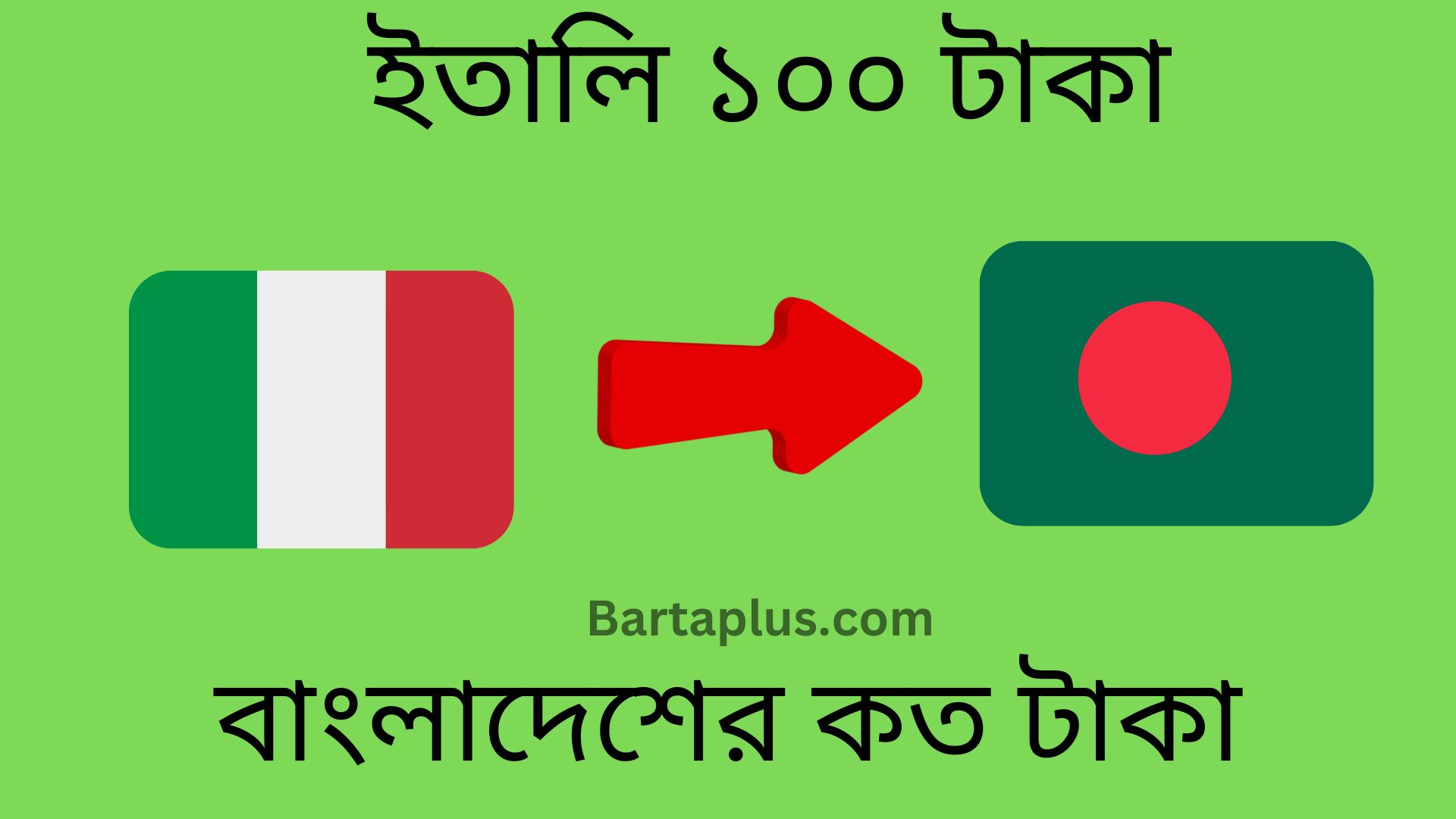 ইতালি ১০০ টাকা বাংলাদেশের কত টাকা