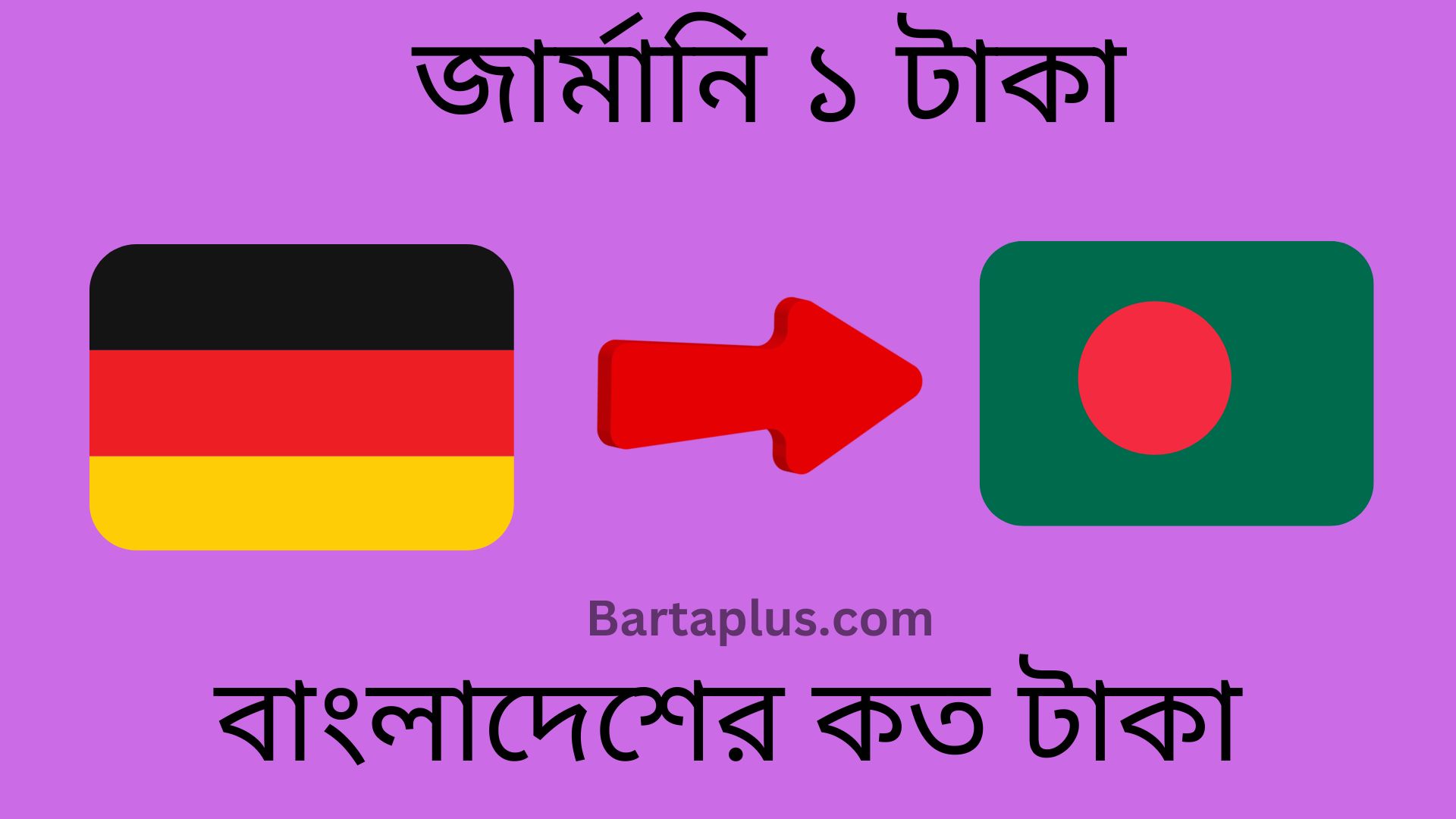 জার্মানি ১ টাকা বাংলাদেশের কত টাকা