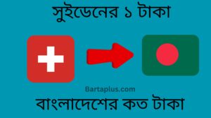 সুইডেনের ১ টাকা বাংলাদেশের কত টাকা